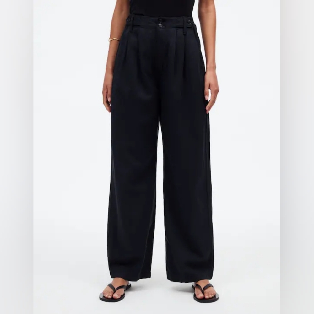 Madewell Black The Petite Harlow Wide-Leg Pant Size 4p